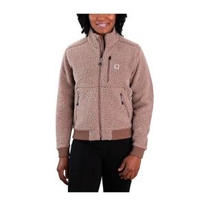 Carhartt Womens size Small High Pile Zip Up Fleece Sherpa Jacket Nutmeg Heather